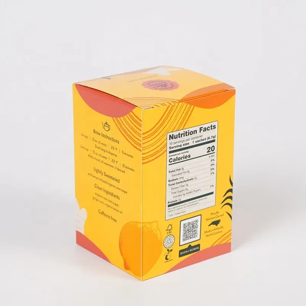 Custom 350g Paper Card Product Packaging Box and logo Printing Foldable Food Candy Coffee Tea Packaging Box