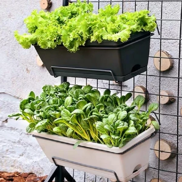 High Quality Large Square Plastic Indoor/Outdoor Flower Pots Home Decor Garden Planters Wholesale Large Outdoor Plant Pots