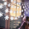 kf-S00d3ebc279bb41808a069584fae1b569n Snowflake LED String Fairy Light Garland Home Christmas Lights Wedding Decor Christmas Decor for Home Navidad Party Decoration