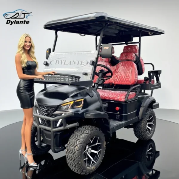 Best-Selling 120AH Lithium Battery 48V 4kW 4-Seater Off-Road Legal Electric Hunting Car Golf Club Car