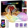 GCTECHING Christmas LED Smart Curtain Lights Room App DIY RGB Fairy Lights Music Window Strip Lights Home Room Decoration