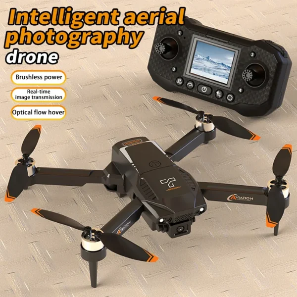 F205 Drone Professional 4K HD Dual Camera With Screen Remote Control Brushless Motor Foldable Quadcopter RC Plane Children Toy