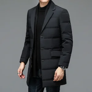 kf-S22f113f990ab4f3bbb9e808ea0b21a3am Men's Winter Fashion High-Quality down Jacket 90% White Duck down Warm Coat with Removable Scarf Suit Collar M-4XL Sizes