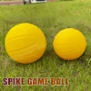 Spike Replacement Balls Thick Yellow Soft Strong Mini Volleyball with Pump for Competitive Backyard Lawn Beach Toy Activity Play
