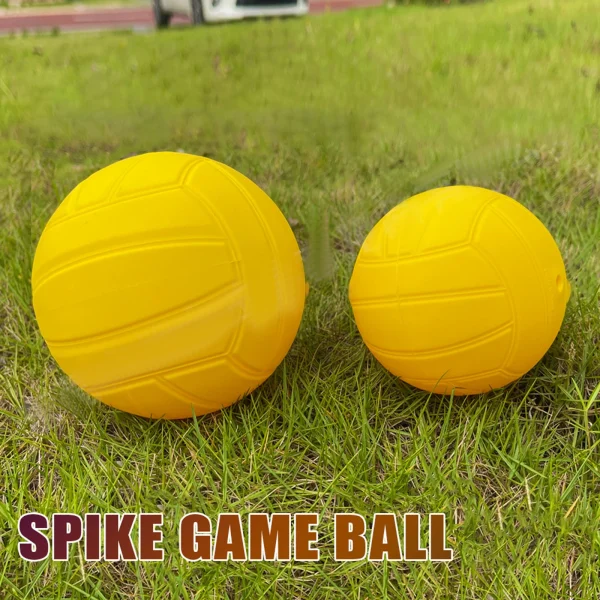 Spike Replacement Balls Thick Yellow Soft Strong Mini Volleyball with Pump for Competitive Backyard Lawn Beach Toy Activity Play
