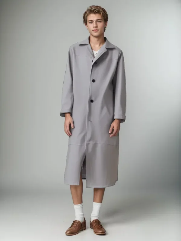 kf-S336001fbddec485589c7e0c306edf9e9c Autumn American Male God Fashion Temperament Solid Color Slim Fit Leather Extended Leather Coat New Men's Outerwear Coat S-5XL