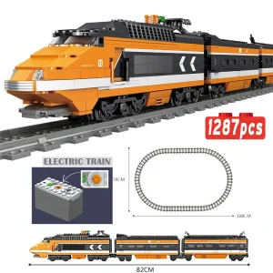 DIY MOC City Series Train Metro Tracks Building Blocks Railroad Conveyance Kids Model Bricks Toys Brinquedos for Children Gifts