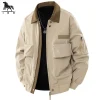 Jacket Mens Spring autumn New men jacket solid color washed Jackets casual coat Men's business coats Size M-3XL 4XL 82513