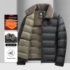 Top Grade Graphene Warmth Technology​ Men's New Winter Parka Jacket Windbreaker Diamond Quilted Bubble Puffer Coats