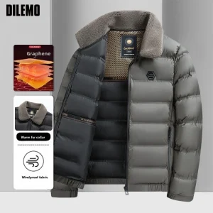 kf-S49c84ceac9344d2e97b4e4d08ba2881aH Top Grade Graphene Warmth Technology Men's New Winter Parka Jacket Windbreaker Diamond Quilted Bubble Puffer Coats