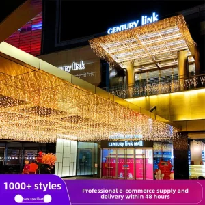 kf-S4b21d72b3aac4976bbc136339de1ec82Q LEDIce Strip Waterfall Light String Gypsophila Waterproof Lantern Engineering Lighting Stall Hotel Scenic Decoration