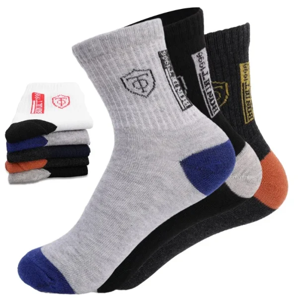 kf-S4f40714148e24a6da48e647211225d0b3 10 pairs Breathable Men's Basketball Crew Socks for Spring and Fall Sweat Absorption Deodorant Sports Stockings