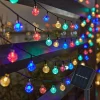 kf-S574171da38aa4d988ceb91bf96a1ab2eP 2024 New Solar Crystal Globe LED String Lights LED Solar Outdoor Light IP65 Fairy Light Christmas Garland for Garden Party Decor