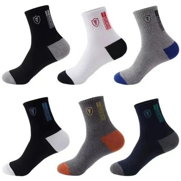 kf-S5c11d587b2c0426d96fc7006bc9a09cak 10 pairs Breathable Men's Basketball Crew Socks for Spring and Fall Sweat Absorption Deodorant Sports Stockings