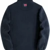Navy Blue Fleece Zip - Up Jacket with Norwegian Flag and "Outdoor Norway" Embroidery