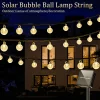 Solar String Lights Outdoor Bubble Ball Lighting String 8 LIghting Modes for Garden Wedding Birthday Holiday Theme Decoration