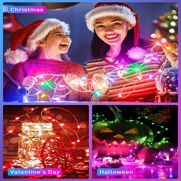 RGBIC Led String WS2812B Smart Fairy Light APP Remote Garland USB Waterproof Outdoor Christmas Light for Tree Bedroom Decoration