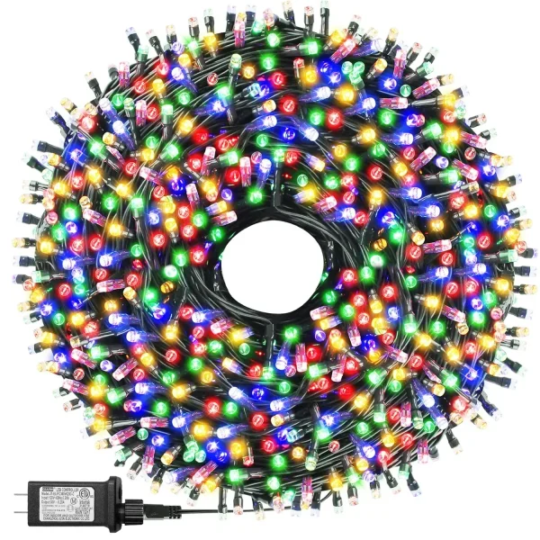 kf-S6f2340092d6240a997875733da8a301cx 200 LEDs 82ft Multicolor Christmas Tree Lights, LED Christmas Light String, 8 Fairy Light Modes with Memory Timer Function