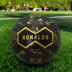 High Quality Black Football Size 5 Adult Outdoor Daily Training Professional Soccer Ball Boys Official Match Ball PU Leak proof