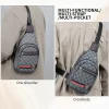 Multifunctional Messenger Bag for Men Shoulder Chest Bag Crossbody Casual Handbags with Earphone Hole