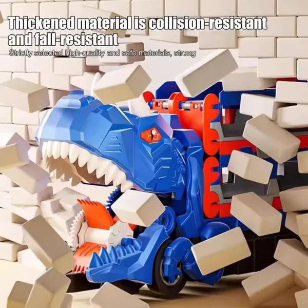 Children's Car Toys As Gifts Suitable For Boys Aged 3-12 Featuring With 12 Cars Toys, Foldable And Transformable Into A Dinosaur