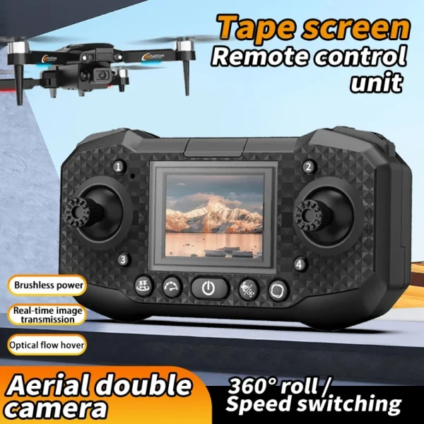 F205 Drone Professional 4K HD Dual Camera With Screen Remote Control Brushless Motor Foldable Quadcopter RC Plane Children Toy