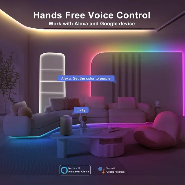 10m 20m Tuya Zigbee COB RGBIC LED Strip 24V Addressable IC Party Game Room Light Decor 2.4G Touch Remote for Alexa Google Home