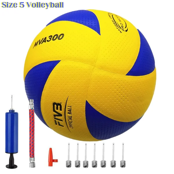 kf-S864fde1a4b344b7d808504e1c44315cfA PU leather Ball Size 5 Volleyball Contest Soft Touch Indoor Outdoor Sport Gym Training Volleyball MVA300 V300W V200W