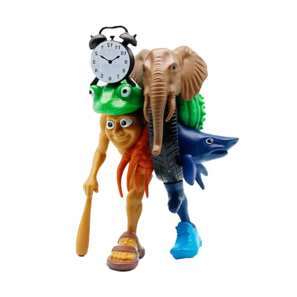 New Tung Tung Tung Sahur Tralalero Tralala Italian Brainrot Monster Fusion Edition Anime Action Figure Cartoon Ornament Toy Gift
