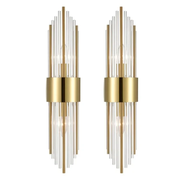 2 Piece Glass Wall Lamp For Living Room Bedroom Bathroom Indoor Home Modern Nordic Gold sconce Vintage led wall light Fixture