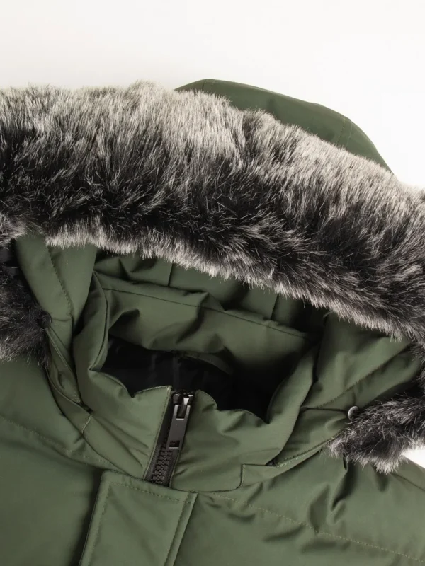 Winter Windproof Men's Faux Jacket Casual Polyester Coat with Detachable Hood Zip-Up Front Long Sleeves & Pockets Winter Clothes