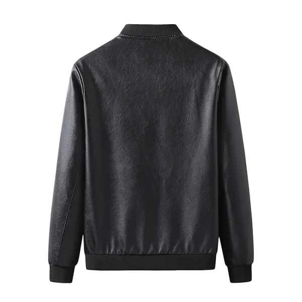 Sping Autumn Motorcycle Leather Jacket For Men Plus Size Baseball Jacket Fashion Business Casual Slim Fit Handsome Leather Coat