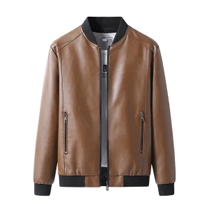 kf-S99580e344fff4e88b848320fd66858801 Sping Autumn Motorcycle Leather Jacket For Men Plus Size Baseball Jacket Fashion Business Casual Slim Fit Handsome Leather Coat