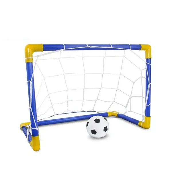 kf-S9b202d15eb1945b99354a90f5dcbbce5F Folding Mini Football Soccer Ball Plastic Removable Goal Post Net Set High-strength Kids Indoor Outdoor Child Birthday Gift