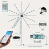 APP Smart Control IC LED RGB Firework Light 10pc*50cm+1pc 1m USB Power Music Synch 180 LED Light For Wall Christmas Decoration