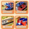Children's Car Toys As Gifts Suitable For Boys Aged 3-12 Featuring With 12 Cars Toys, Foldable And Transformable Into A Dinosaur
