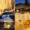 kf-S9dd8b678ebba4813887b558d2a73d6142 6x3M LED Curtain Icicle String Lights Christmas Fairy Lights garland Outdoor Home For Wedding/Party/Garden Decoration 3M