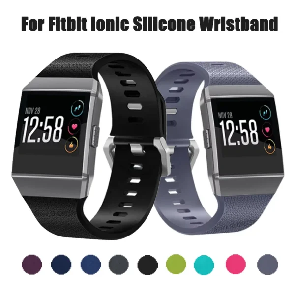 Silicone Watchband For Fitbit ionic Smart Watch Bracelet sport bands Replacement Strap For Fitbit ionic Strap Accessories correa