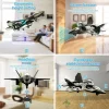2.4G L0712 High - Performance RC Plane: Gravity - Sensing EPP Foam Fighter Glider Helicopter with Light, Ideal Gift for Boys
