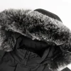 Winter Windproof Men's Faux Jacket Casual Polyester Coat with Detachable Hood Zip-Up Front Long Sleeves & Pockets Winter Clothes