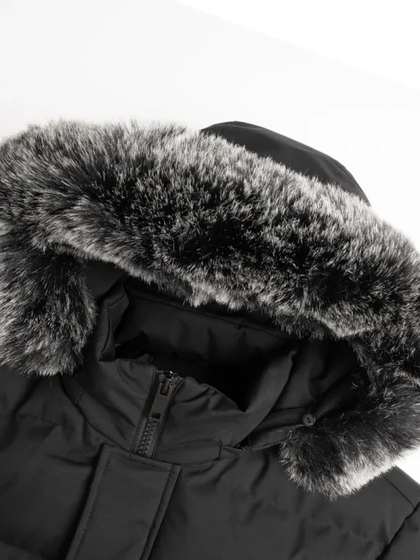 Winter Windproof Men's Faux Jacket Casual Polyester Coat with Detachable Hood Zip-Up Front Long Sleeves & Pockets Winter Clothes