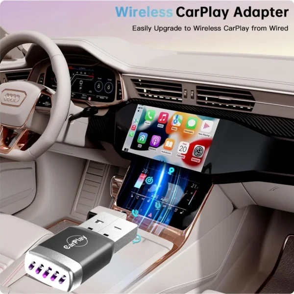 2026 New Wireless CarPlay Android Auto Box USB/Type-c Plug Play CarPlay Wireless Compatible with 99% of Cars Radio apapter