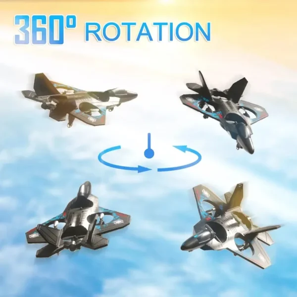 2.4G L0712 High - Performance RC Plane: Gravity - Sensing EPP Foam Fighter Glider Helicopter with Light, Ideal Gift for Boys