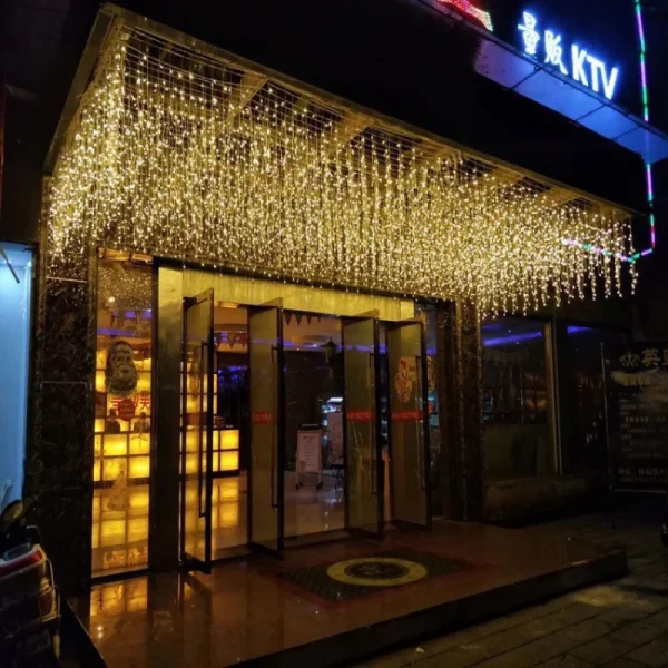 LEDIce Strip Waterfall Light String Gypsophila Waterproof Lantern Engineering Lighting Stall Hotel Scenic Decoration