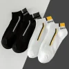 Men's Anti-Slip Boat Socks-5Pair Block Print Ankle Socks for Business & Sports, Breathable Sweat Resistant Anti-odor Comfortable