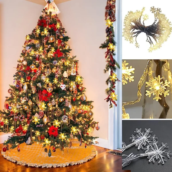kf-Se4914e0000164693a27afd468250a1baV Snowflake LED String Fairy Light Garland Home Christmas Lights Wedding Decor Christmas Decor for Home Navidad Party Decoration