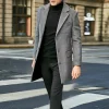 kf-Se656c275769942dcb51bbbce268fce4ff Asian Size Men's Black Wool & Blends Overcoat, Mens Business Casual Trench Coat, Long Winter Jacket Man