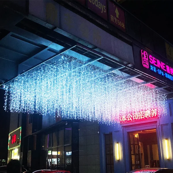 LEDIce Strip Waterfall Light String Gypsophila Waterproof Lantern Engineering Lighting Stall Hotel Scenic Decoration