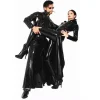 Men Women Pvc Leather Coat Trench Black Long CoatGothic Matrix Neo Faux PU Leather Coat Cosplay Costume Clubwear Plus Size