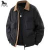 Jacket Mens Spring autumn New men jacket solid color washed Jackets casual coat Men's business coats Size M-3XL 4XL 82513